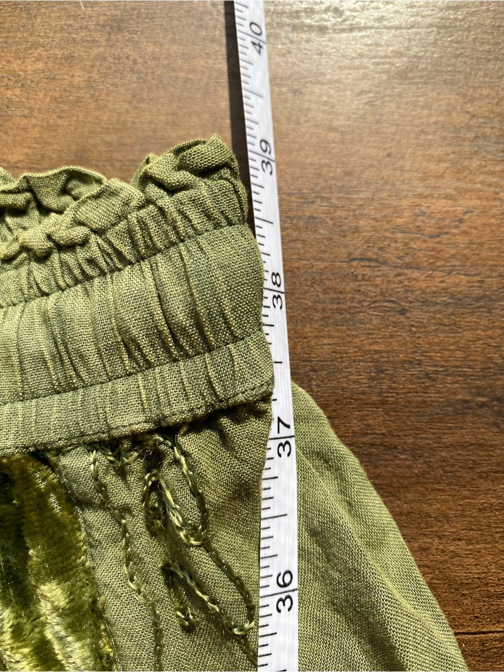 EARTHBOUND Olive Panel Velvet Maxi Skirt - Picture 9 of 10